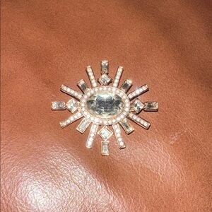 White House Black Market Silver and Gold Brooch